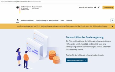 Screenshot Fristverlängerung
