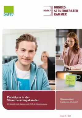 Imagefoto Titelseite Arbeitsheft Praktikum in der Steuerkanzlei