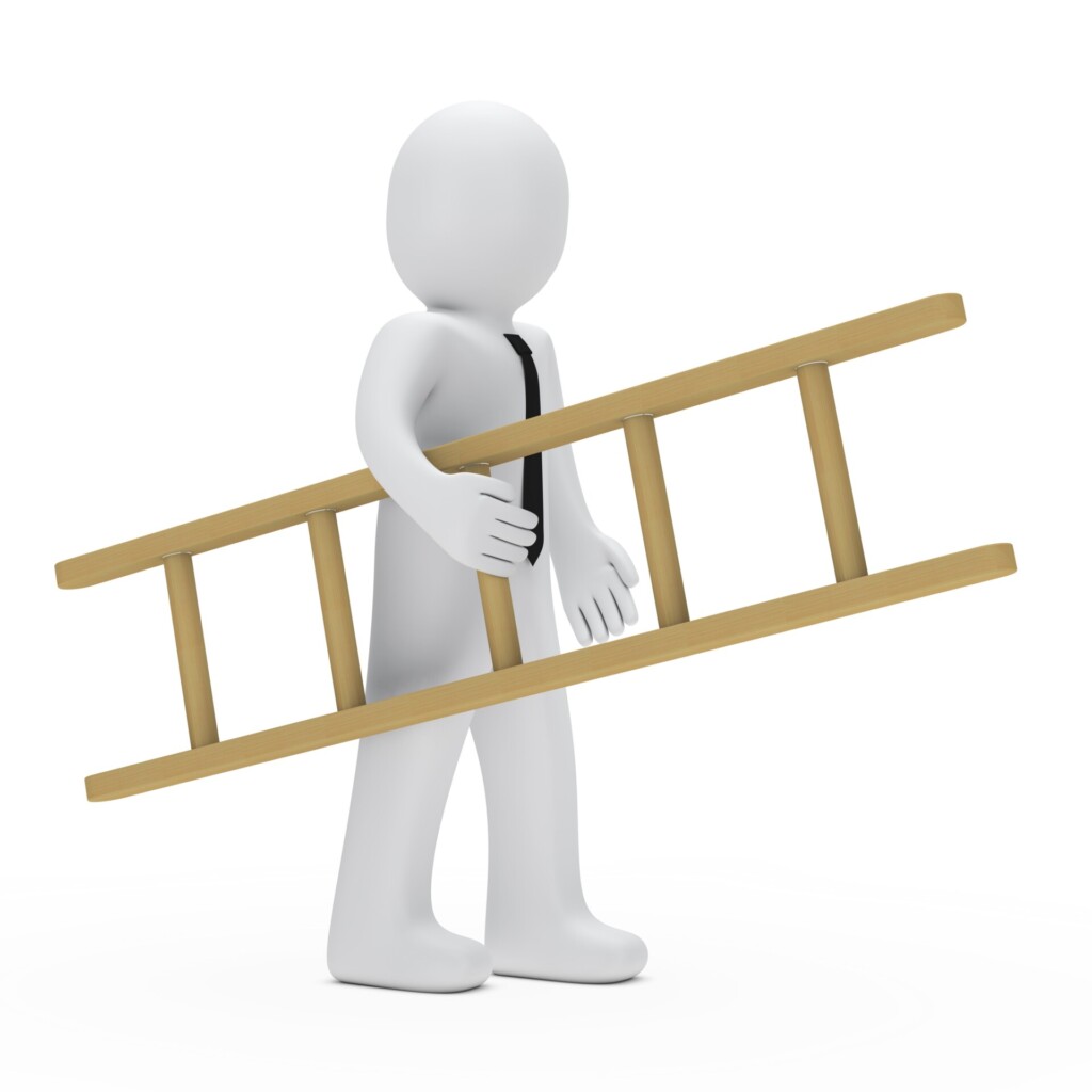 businessman ladder