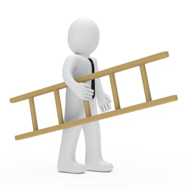 businessman ladder